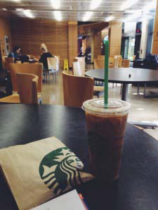 Starbucks in the library